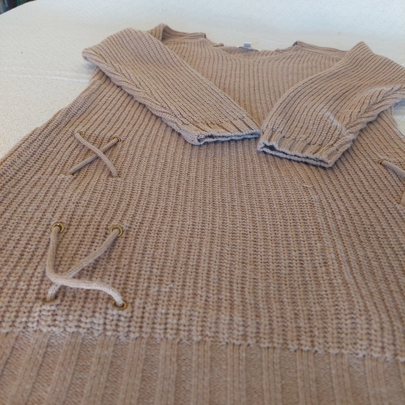 Say What? Tan Knit Sweater - Picture 3 of 5